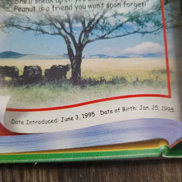 Peanut The Royal Blue Elephant Legend TY Beanie Baby Plush McDonalds Vintage NEW - Picture 7 of 8